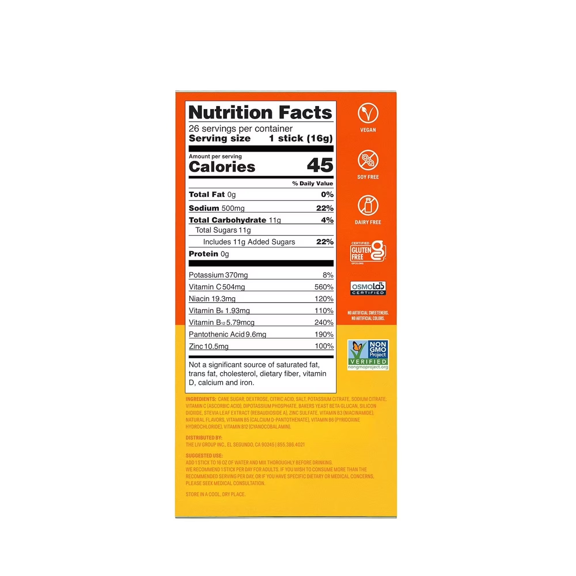 Nutrition facts