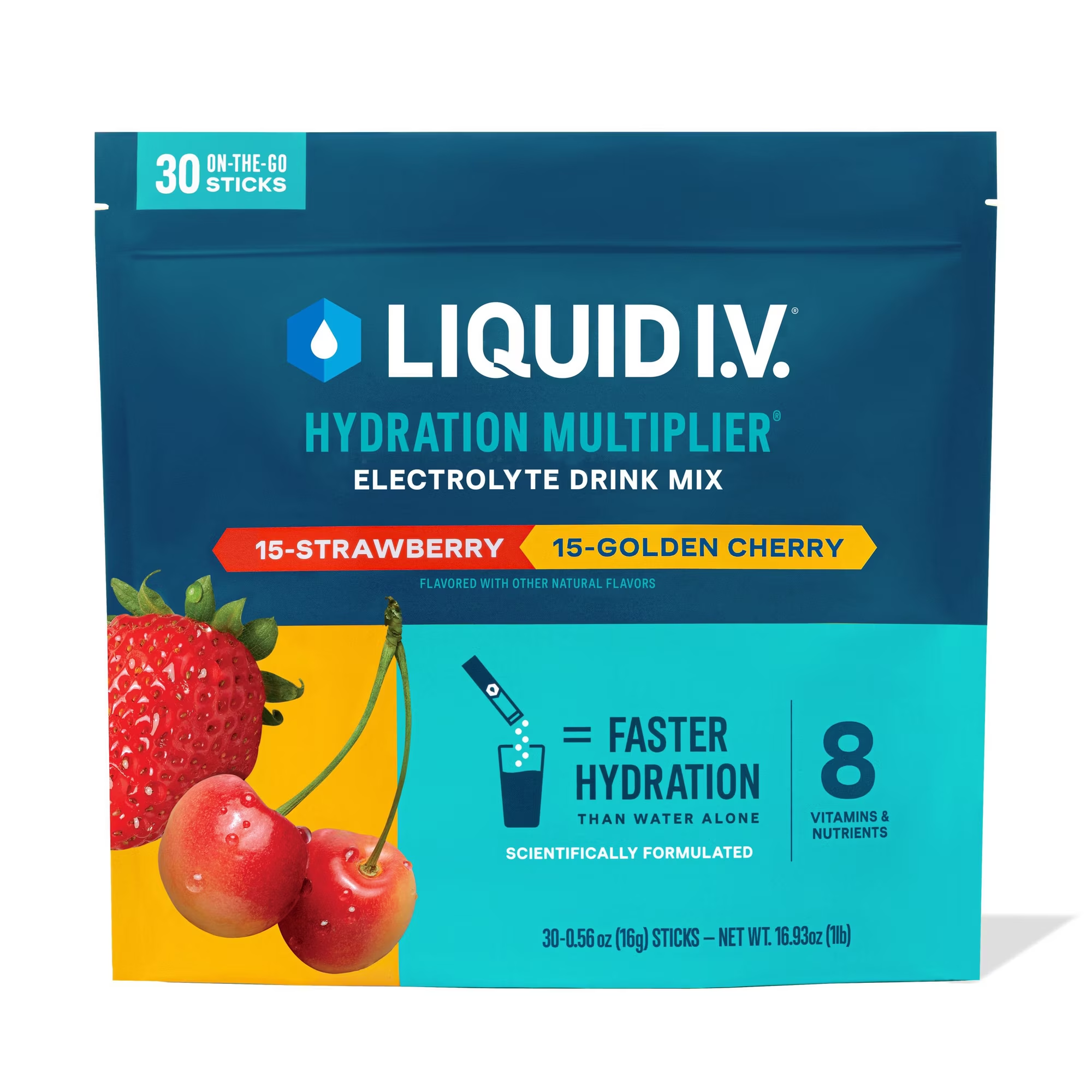 Liquid I.V. Hydration Multiplier Strawberry and Golden Cherry